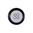 Clear and Black 4-Hole Plastic Button - 36L/23mm