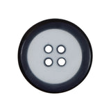 Clear and Black 4-Hole Plastic Button - 44L/28mm