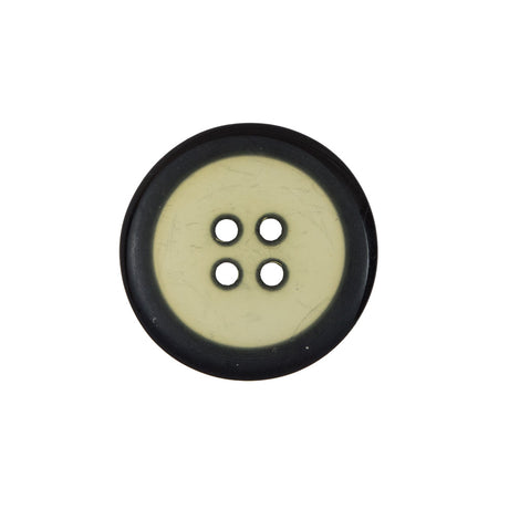 Oasis Green and Black 4-Hole Plastic Button - 36L/23mm