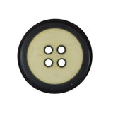 Oasis Green and Black 4-Hole Plastic Button - 44L/28mm