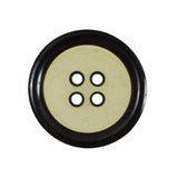 Oasis Green and Black 4-Hole Plastic Button - 44L/28mm