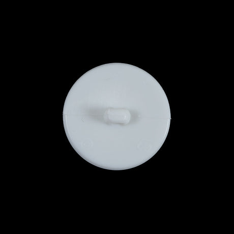 White Plastic Gem Shank-Back Button - 32L/20mm
