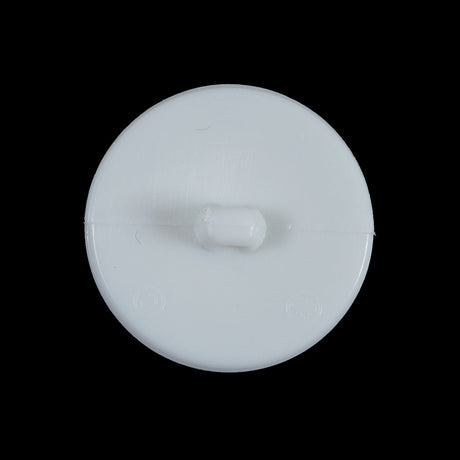 White Plastic Gem Shank-Back Button - 40L/25.5mm