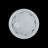 White Plastic Gem Shank-Back Button - 40L/25.5mm