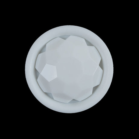 White Plastic Gem Shank-Back Button - 40L/25.5mm