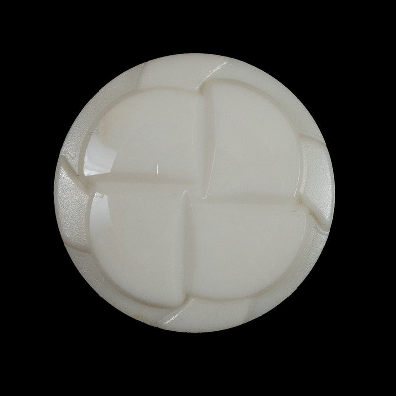 Antique White Textured Shank-Back Button - 44L/28mm