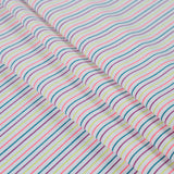 White and Multicolor Striped Wicking Jersey