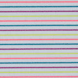 White and Multicolor Striped Wicking Jersey