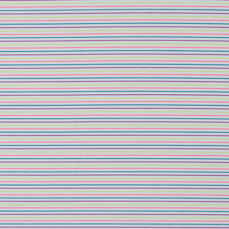 White and Multicolor Striped Wicking Jersey
