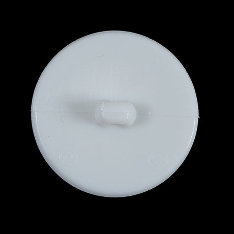 White Plastic Gem Shank-Back Button - 44L/28mm
