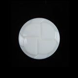 White Beveled Pinwheel Petals Shank-Back Button - 36L/23mm