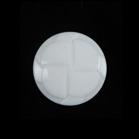 White Beveled Pinwheel Petals Shank-Back Button - 36L/23mm