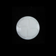 White Beveled Pinwheel Petals Shank-Back Button - 30L/19mm