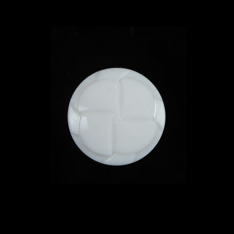 White Beveled Pinwheel Petals Shank-Back Button - 30L/19mm
