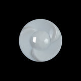 White Swirled Center Shank-Back Button - 36L/23mm