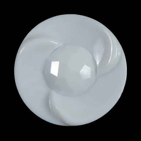 White Textured Shank-Back Button - 60L/38mm