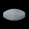 White Bevel Cut Oval Button - 60L/38mm