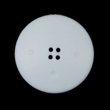 White Raised Textured 4-Hole Button - 44L/28mm