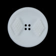 White Raised Textured 4-Hole Button - 44L/28mm