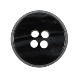 Black Thick 4-Hole Plastic Button - 44L/28mm