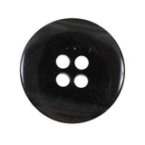 Black Thick 4-Hole Plastic Button - 44L/28mm