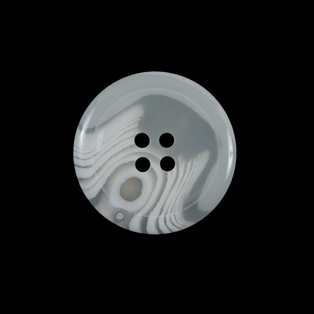 Off-White Translucent Four-Hole Button - 40L/25.5mm