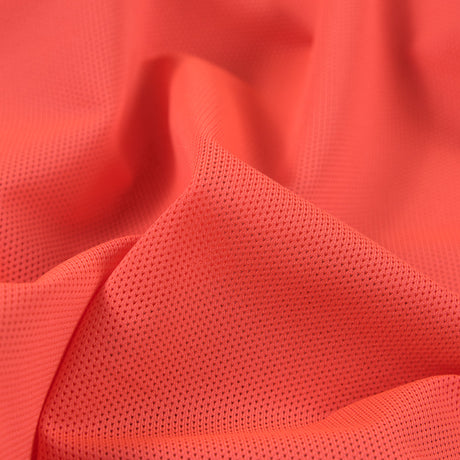 Neon Orange Stretch Mesh with Wicking Capabilities
