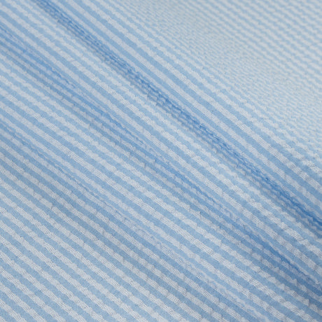 Dewey Light Blue Candy Striped Seersucker
