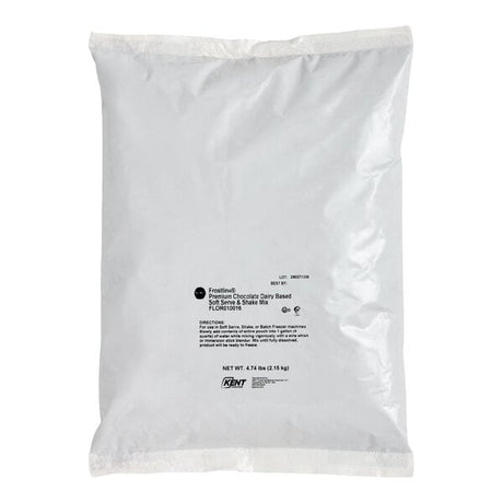 Frostline Premium Dairy-Based Chocolate Soft Serve and Shake Mix 4.74 lb. - 6/Case