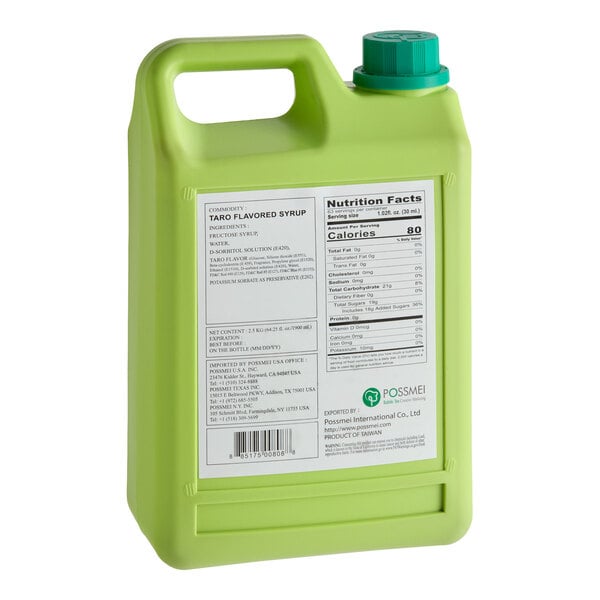 Possmei Taro Concentrated Syrup 64 fl. oz. - 6/Case
