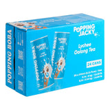 Possmei Popping Jacky Ready-to-Drink Lychee Oolong Bubble Tea 8 oz. - 24/Case