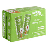 Possmei Popping Jacky Ready-to-Drink Peach Oolong Bubble Tea 8 oz. - 24/Case