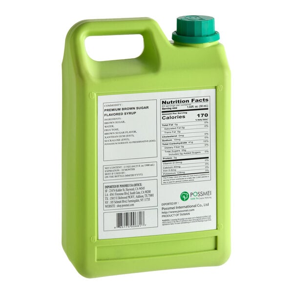 Possmei Premium Brown Sugar Concentrated Syrup 64 fl. oz. - 6/Case