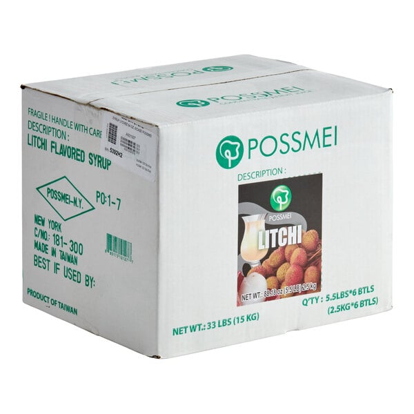 Possmei Lychee Concentrated Syrup 64 fl. oz. - 6/Case