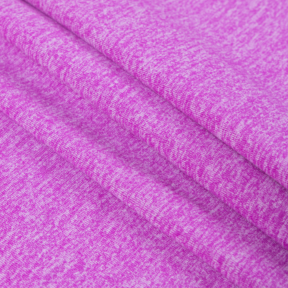 Heathered Neon Fuchsia Stretch Polyester Jersey