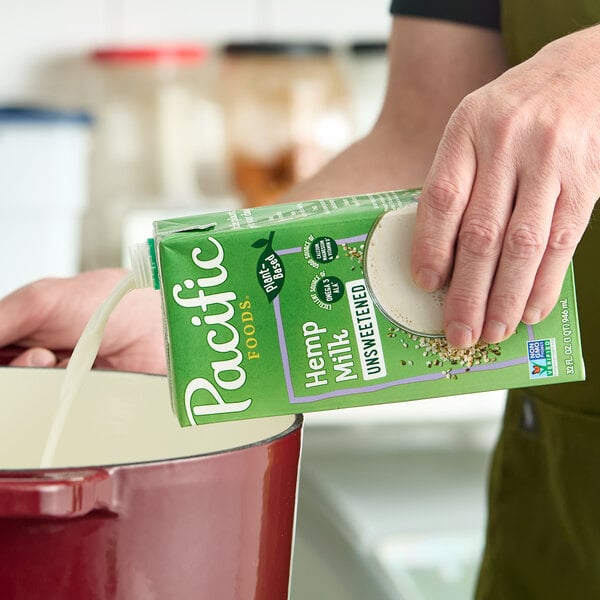 Pacific Foods Unsweetened Hemp Milk 32 fl. oz. - 12/Case