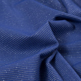 Violet and Metallic Silver Striped Stretch Nylon Jersey