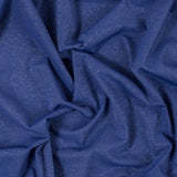 Violet and Metallic Silver Striped Stretch Nylon Jersey