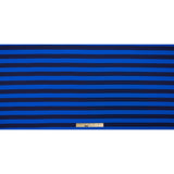 Electric Blue Awning Striped Stretch Eclon Jersey