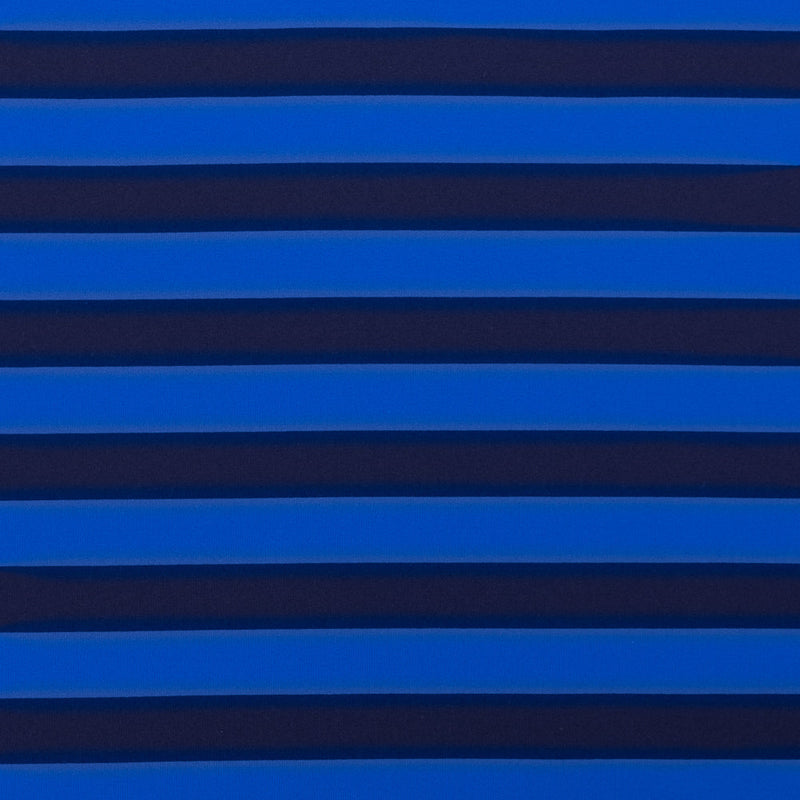 Electric Blue Awning Striped Stretch Eclon Jersey