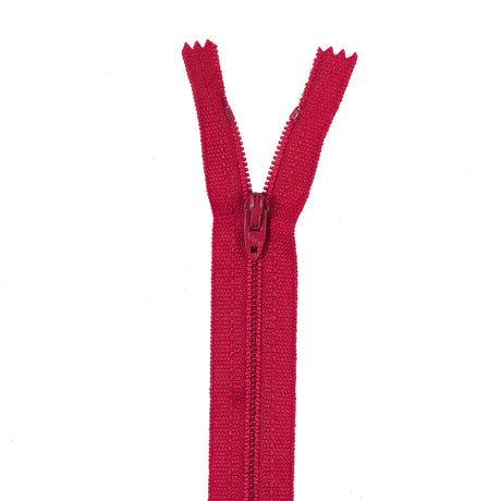 Red Regular Zipper - 9"