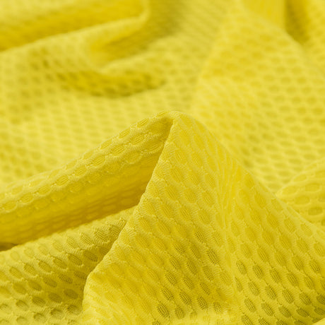 Yellow Knit Jacquard Mesh
