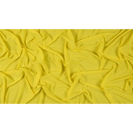 Yellow Knit Jacquard Mesh