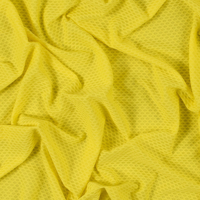 Yellow Knit Jacquard Mesh
