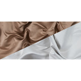 Tan and White Two-Tone Double Duchesse Satin