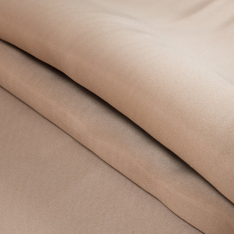 Tan and White Two-Tone Double Duchesse Satin