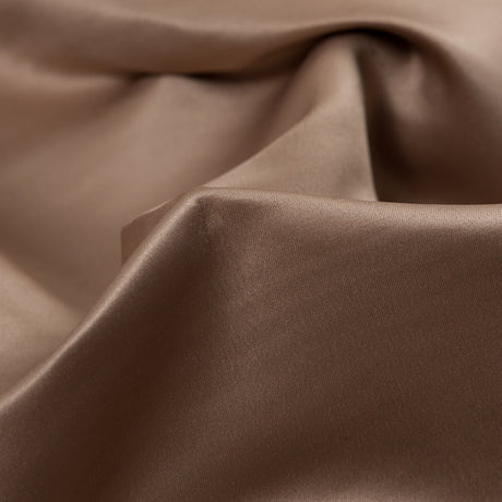 Tan and White Two-Tone Double Duchesse Satin