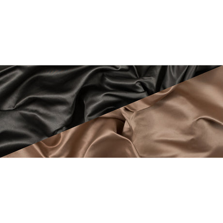 Military Green and Tan Two-Tone Double Duchesse Satin