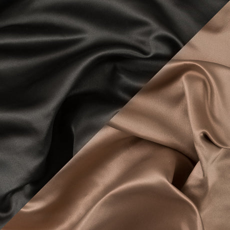 Military Green and Tan Two-Tone Double Duchesse Satin