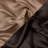 Brown and Tan Two-Tone Double Duchesse Satin